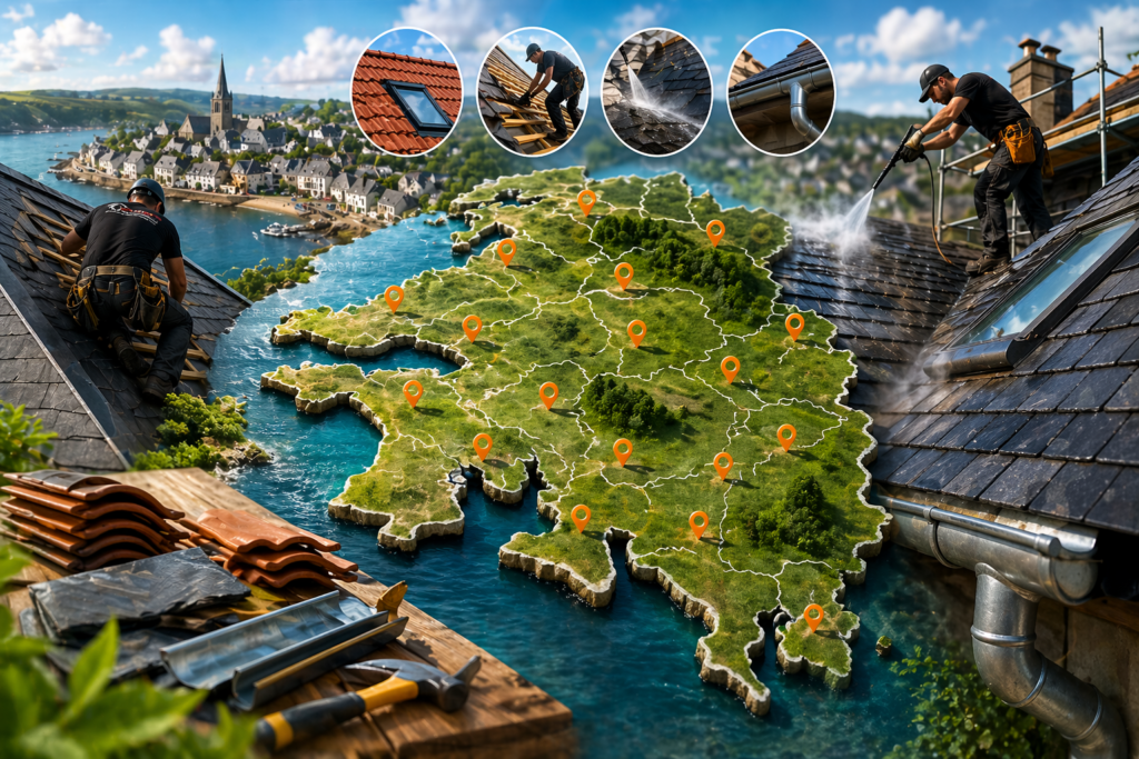 Zone d’intervention couvreur à Douarnenez